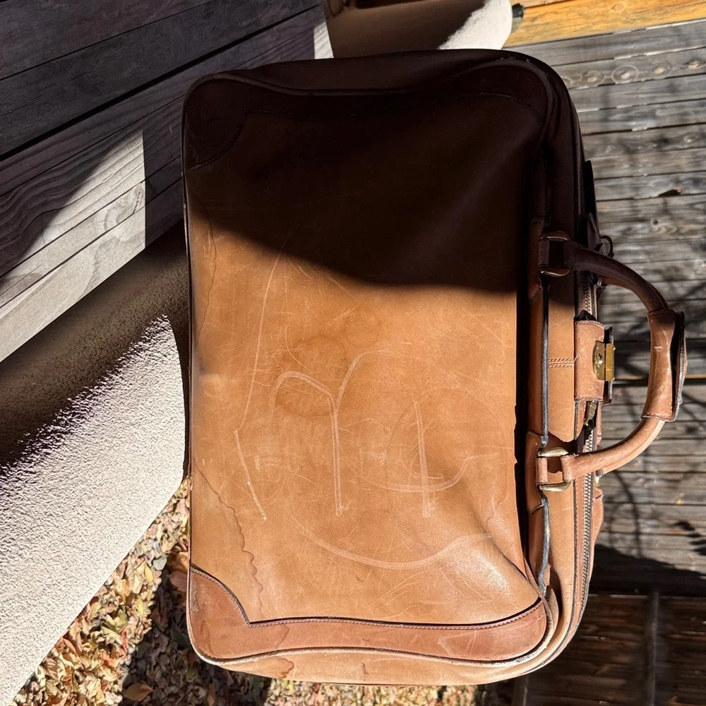 Gucci vintage Brown Leather Bag/Suitcase
